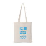 Bolsas baratas personalizadas algodón asas largas 180 g/m2 Eco Superb vista de impresión