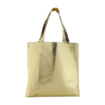 Bolsa promocional non-woven con acabado brillante 90 g/m2 Brilliant color dorado primera vista