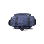 Mochila de poliéster acolchada con cierre de dos hebillas Harvard color azul sexta vista