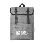 Mochila de poliéster acolchada con cierre de dos hebillas Harvard vista de impresión