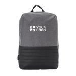 Mochila antirrobo con espalda y tirantes acolchados para PC 15” color gris vista de impresión