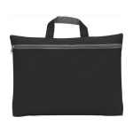 Poradocumentos personalizados baratos de poliéster 600D Budget color negro primera vista