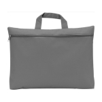 Poradocumentos personalizados baratos de poliéster 600D Budget color gris primera vista