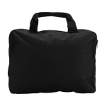 Maletín portadocumentos de poliéster 600D con asas cortas News color negro primera vista