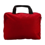 Maletín portadocumentos de poliéster 600D con asas cortas News color rojo primera vista