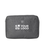Funda para portátil de loneta 600D en gris oscuro 13” Office color gris oscuro vista de impresión