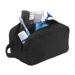 Neceser para merchandising de poliéster con dos separaciones Double color negro tercera vista