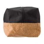 Neceseres económicos de poliéster a color y corcho Cork color negro tercera vista