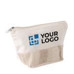Sencillo neceser para empresa hecho de algodón 280 g/m2 Craft color beige vista de impresión