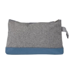 Neceser de merchandising de policanvas con detalles en color Grey color azul primera vista