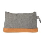 Neceser de merchandising de policanvas con detalles en color Grey color naranja tercera vista