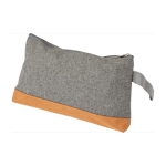 Neceser de merchandising de policanvas con detalles en color Grey color naranja cuarta vista