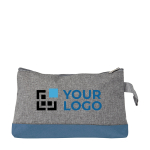 Neceser de merchandising de policanvas con detalles en color Grey color naranja vista de impresión