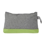 Neceser de merchandising de policanvas con detalles en color Grey color verde claro primera vista