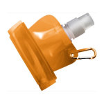 Botellas de agua publicitarias plegables baratas 420ml Rebel color naranja segunda vista