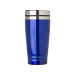 Taza de viaje personalizada de acero en color brillante 450ml Alu Color color azul primera vista