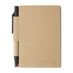 Minilibretas recicladas con bolígrafo A7 hojas a rayas EcoPocket color negro primera vista