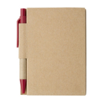 Minilibretas recicladas con bolígrafo A7 hojas a rayas EcoPocket color rojo primera vista