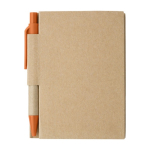 Minilibretas recicladas con bolígrafo A7 hojas a rayas EcoPocket color naranja primera vista