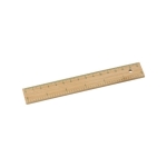 Regla promocional con centímetros y pulgadas de bambú 15cm Bamboo color marrón tercera vista