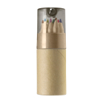 12 Lápices infantiles de colores con tapa con sacapuntas Combi color negro primera vista