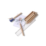 Set de 10 lápices para colorear, libro, regla y sacapuntas Funny tercera vista