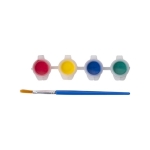 Casa de pájaros de madera para pintar con acuarelas y pincel Birdhouse color marrón cuarta vista