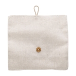 Estuche enrollable de lino y algodón, lápices, sacapuntas y goma Linen color beige segunda vista