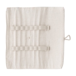 Estuche enrollable de lino y algodón, lápices, sacapuntas y goma Linen color beige quinta vista