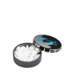 Lata personalizable con 40 pastillas de menta sin azúcar Clic Clac color negro vista de impresión