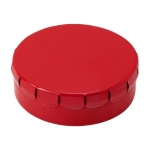 Lata personalizable con 40 pastillas de menta sin azúcar Clic Clac color rojo segunda vista