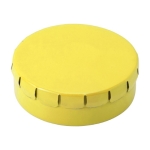 Lata personalizable con 40 pastillas de menta sin azúcar Clic Clac color amarillo segunda vista
