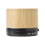 Altavoz Bluetooth de madera para publicidad de estilo clásico color negro cuarta vista