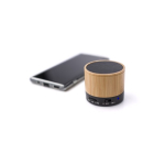 Altavoz Bluetooth de madera para publicidad de estilo clásico color negro séptima vista