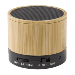 Altavoz Bluetooth de madera para publicidad de estilo clásico color negro octava vista
