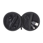 Auriculares para regalo con cable en estuche de cremallera Zipper Case color negro primera vista