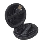 Auriculares para regalo con cable en estuche de cremallera Zipper Case color negro segunda vista