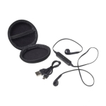 Auriculares para regalo con cable en estuche de cremallera Zipper Case color negro quinta vista