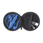 Auriculares para regalo con cable en estuche de cremallera Zipper Case color azul primera vista