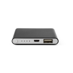 Batería externa personalizada en aluminio de 4.000 mAh color negro tercera vista