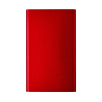 Batería externa personalizada en aluminio de 4.000 mAh color rojo primera vista