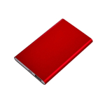 Batería externa personalizada en aluminio de 4.000 mAh color rojo segunda vista