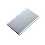 Batería externa personalizada en aluminio de 4.000 mAh color plateado segunda vista