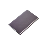 Batería externa personalizada en aluminio de 4.000 mAh color titanio tercera vista