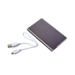 Batería externa personalizada en aluminio de 4.000 mAh color titanio cuarta vista