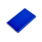 Batería externa personalizada en aluminio de 4.000 mAh color azul real segunda vista