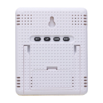 Estación meteorológica y reloj de bambú con soporte plegable tercera vista