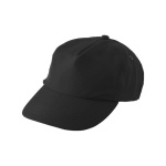 Gorra bordada con logotipo y con cierre de hebilla RPET Basic color negro primera vista