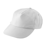 Gorra bordada con logotipo y con cierre de hebilla RPET Basic color blanco primera vista