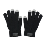 Guantes de poliéster con tres dedos para pantalles táctiles Label color negro segunda vista